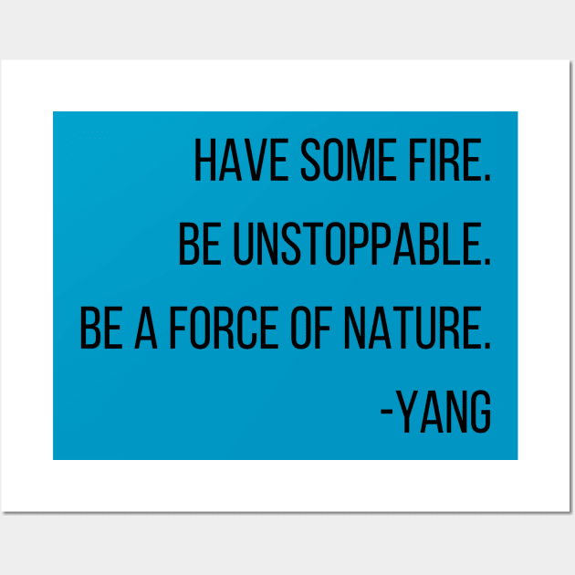 SheHopes Be Unstoppable Yang Quote in black Wall Art by SheHopes